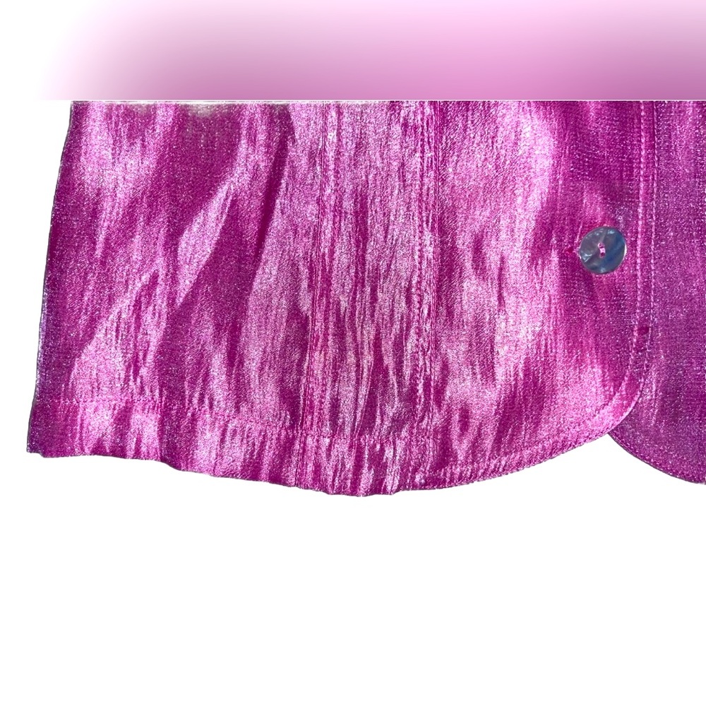 Ruby Rd. Petite Women's Shiny Pink Jacket Size 14P - Picture 10 of 12
